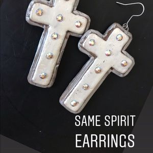 The Same Spirit Cross Earrings